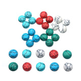 VIAILI SYMIE 50pcs Natural Half Round Flat Back Cabochons Stones Beads, Mixed Colors Turquoise Cabochons for Jewelry Making(12mm