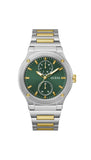 Guess Stainless Steel Analog Green Dial Men'S Watch-Gw0795G1, Band_ Silver
