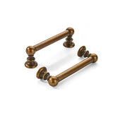 khtumeware 2 Pack 3 inch(76mm) Hole Center Antique Brass Cabinet Pulls Solid Heavy-Duty Kitchen Cabinet Hardware for Drawers Dre