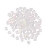 LiQunSweet 100 Pcs AB Color Plated Frosted Heart Shape Glass Crystal Beads Bulk Lot for Jewellery Making DIY Craft Wholesale Sup