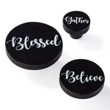 Sentiment Decorative Hardware Collection Black Set of 3 Wall Hooks