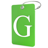 Shacke Luggage Tag Initial - Fully Bendable Tag w/Stainless Steel Loop (Letter G)