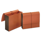 Universal UNV13090 1 Section Extra Wide Expanding Wallet With Elastic Cord Letter Size, Redrope