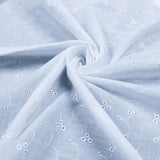 60 Wide Poly Cotton Broadcloth All Over Embroidery Eyelet Fabric by The Yard