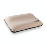 BuiltIn Valve SelfInflating Pillow Soft Textile Camping Pillow Drawstring Bag Travel Cushion Compact For Outdoor, Tent, Khaki