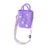 Club Bollywood The Style Sutrabeach Hole Bag Versatile Handbag For Women For Travel Birthday Gift Holidays Purple Daisy|Clothing