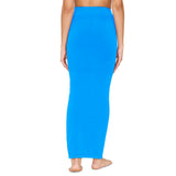 Zivame All Day Seamless Mermaid Saree Shapewear With Removable Drawcord |Shaping Petticoat- Turq Blue Blue L