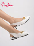 Shoetopia Pointed Toe Flat White Belly For Girls-Eu41,Bronze,8,B0D5HGY56M