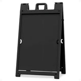 Plasticade Signicade Deluxe A Frame Durable Folding Double Sided Portable Sidewalk Curb Sign Display with Quick-Change System, Black-Used Condition