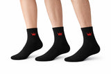 Royal Mart Black Ankle Socks For Men & Women Cotton Unisex Casual & Sports Socks | Breathable Comfort Fit Socks (3 Pair Pack)