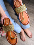 Shoetopia Girls Girls-Bunai-Kolhapuri Golden Flat Sandal - 7 Uk (Girls-Bunai-Kolhapuri-Golden),Golden,7,B0CQK3WV6J