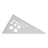 Alumicolor Aluminum 10 Inch Calibrated Drafting Triangle, 30/60/90 Degree