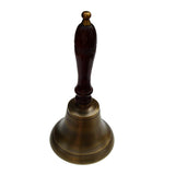 INsideOUT Large Solid Brass School Bell w/Wood Handle ~ School Bell