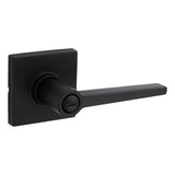 Kwikset Safe Lock Daylon Lever Square Rose Privacy Lock Matte Black