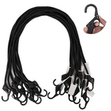 XSTRAP STANDARD 10pk Bungee Cords with FingerHole Design Hooks Ensures 3Time Strength, Comes in A Zippered Storage Bag, Elasti