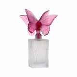 Daum Butterfly “pâte de cristal” Perfume Bottle - Purple/Pink