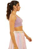Soch Womens Onion Pink Shimmery Scoop-Neck Back-Open Sleeveless Blouse Onion Pink L