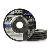 BHA Depressed Center Metal Grinding Wheels for Angle Grinders, 4.5x 1/4x 7/8- 5 Pack