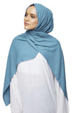 Icw Girls Georgette Solid Plain Scarf Stoles Shawl Hijab For Women 85 X 180 Cm (Pastel Blue)