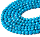 Zenkeeper 108 Pcs Blue Turquoise Beads for Jewelry Making 8 MM Blue Turquoise Loose Gemstones Stone Beads