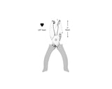 Bira Craft Extra Length 2 inch Reach Hand Punch, Valentines Day Punch, for Paper Crafting Scrapbooking (1/8 Heart)