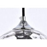 Living District Cashel 1-Light Mid-Century Metal Pendant In Chrome/Clear Finish