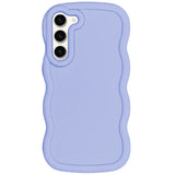WOGROO Slim Fit Case for Samsung Galaxy S23, Wave Frame, Cute Soft TPU Thin Protective Phone Cover for Women, Light Purple