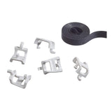 Leviton 49605AST Plastic Saddle Tie Kit with hook and loop, 5Pack, for Cable Management in Structured Media Center, White
