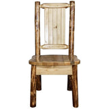 Montana Wooodworks Glacier Country Collection Side Dining Chair With Laser Engraved Pine Tree Design