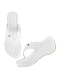 Shoetopia Women'S Stylish & Durable Synthetic Wedge Sandals With Resin Footwear Comfort Perfect For Casual & Dressy Occasions Trendy Design Adjustable Fit-White-Eu38,White,5,B0DCS99QB1