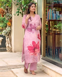 Gosriki Women'S Rayon Viscose Straight Printed Kurta With Pant (Susan Pink-Vks05-Gs_Xl_Pink_X-Large),Pink,,B0F8QCMBKM