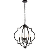 Living District Indoor Modern Home Decorative Bright Ceiling Sandara 4 Lights Pendant In Black