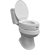 Carex Toilet Seat Riser, Round Raised Toilet Seat Adds 3.5 inches to Toilet Height, for Assistance Bending or Sitting, 300 Pound