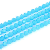 350pcs Czech 8mm Faceted Round Crystal Glass Loose Beads Spacers Bulk Blue Turquoise Opal for DIY Craft Jewelry Making CC2R831