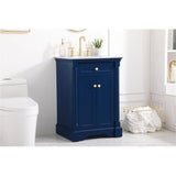 Elegant Decor Indoor Modern Under Sink Bathroom Fixtures Storage Organizer Cabinet 30 Inch Single Bathroom Vanity - Walnut