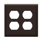 ENERLITES Double Duplex Wall Plate, Two Gang Electrical Outlet Cover, Standard Size 2Gang 4.5 x 4.57, Unbreakable Polycarbona