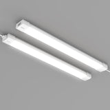 Plug and Play Linkable Waterproof LED Tube Light, 2FT 18W 5000K with Switch Cord, Easy Installed on Ceiling or Wall Without Wiri