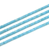Adabele 43.5 Inch Lab Created/Synthetic Blue Larimar Gemstone 4mm x 2mm Small Heishi Tube Rondelle Beads Gem Stone Spacer (465-4
