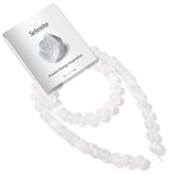 Risyfjew 50PCS 8mm Natural Selenite Beads Gemstone Round Loose Beads for Jewelry Making Chakra Crystal Stone Beads for Bracelets
