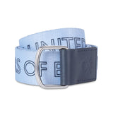 United Colors Of Benetton Quinto Men Leather Belt Chambray Blue, L 1M