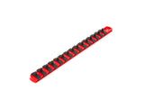 TEKTON 1/4 Inch Drive x 13 Inch Socket Rail, 15 Clips (Red) | OSR02115 | Made in USA