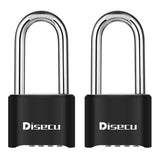 2 Pack disecu Heavy Duty 4 Digit Combination Lock, 2.5 Inch Long Shackle Outdoor Waterproof Padlock for School Gym Locker, Stora