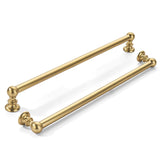 khtumeware 5 Pack 12 inch(305mm) Hole Center Brushed Brass Cabinet Pulls Solid Heavy-Duty Warm Brass Kitchen Cabinet Hardware fo