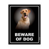 Beware of Labrador Dog Unbreakable Aluminium Composite Panel (ACP) Sign Board for Office, Home, Industry, Public Places, Hospita