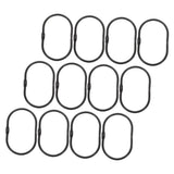 Hemobllo 12PCS Oval Shower Curtain Hooks Rust Proof Shower Curtain Rings for Bathroom Sturdy Hanging Accessories Decorative Desi