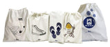 Arka Home Products Travel Organizer Bags Of Pure Cotton Shoes And Slipper Bags, Belt And Socks Bag, Wash Bag Set 0F 5 Drawst