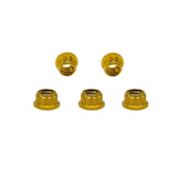RISON Titanium Bi-Hex Sprocket Nut 12PT Flange Lock nut Titanium Metal Lock nut Pack of 5 (M8x1.25mm,Gold)
