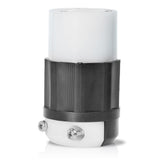 Leviton 30 Amp, 600 Volt 3-Phase, NEMA L17-30R, 3P, 4W, Locking Connector, Industrial Grade, Grounding, 2743, Black-White