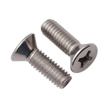 #8-32 x 5/8 (100 Pack) Phillips Flat Head Machine Screws, Stainless Steel 304 (18-8), UNC Coarse Thread, Countersunk Head Machin