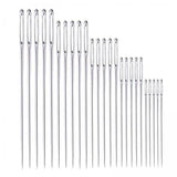 ATORSE 2x25Pcs LargeEye Sharp Needles Knitting Hand Sewing Darning Embroidery Needle